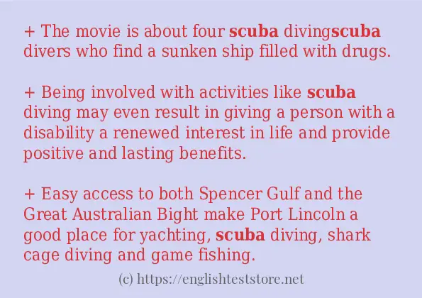 Use the word scuba