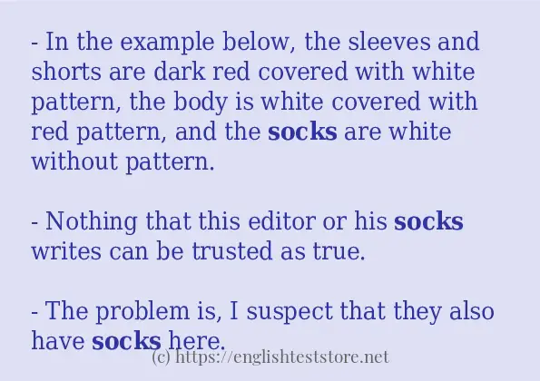 Use the word socks