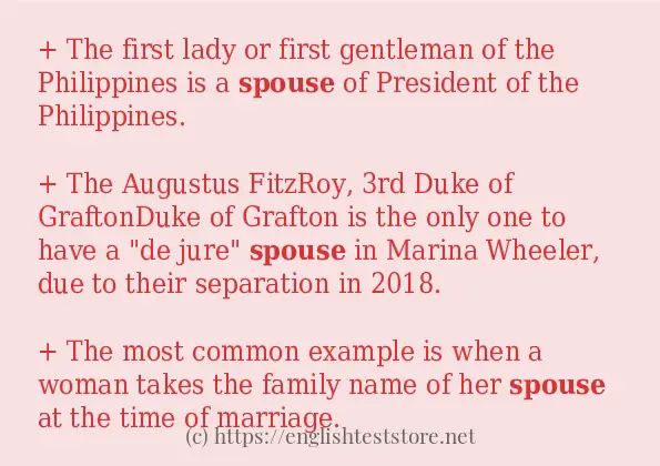 Use the word spouse