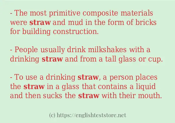 Use the word straw