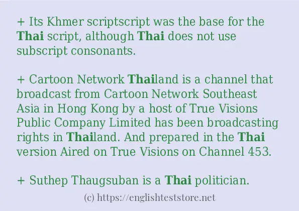 Use the word thai