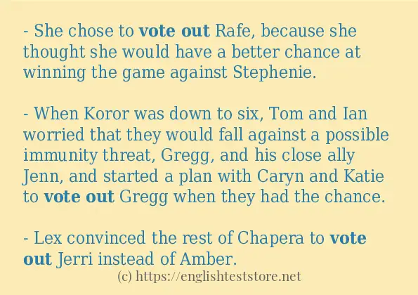 Use the word vote out