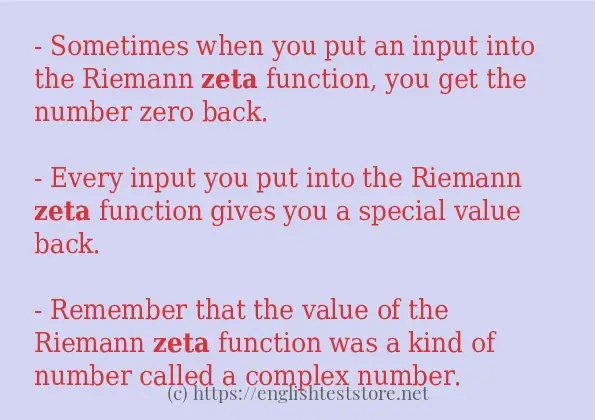 Use the word zeta