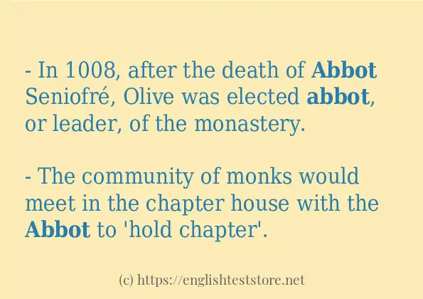 abbot - some sentence examples