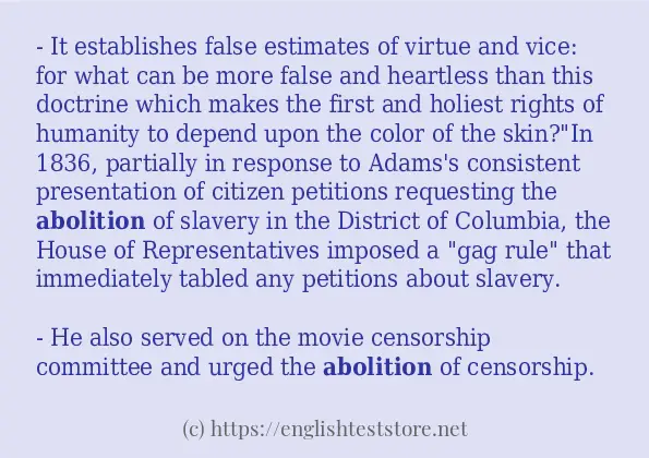 abolition - sentence examples