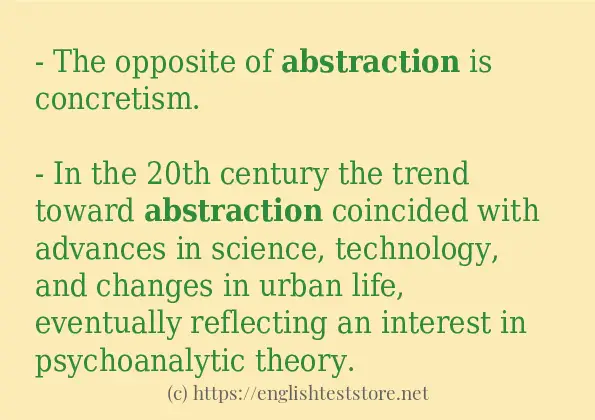 abstraction use in-sentences