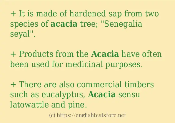 acacia use in sentences