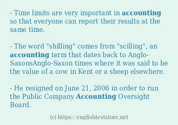 accounting how to use in sentences