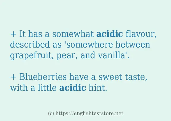 acidic use in-sentences