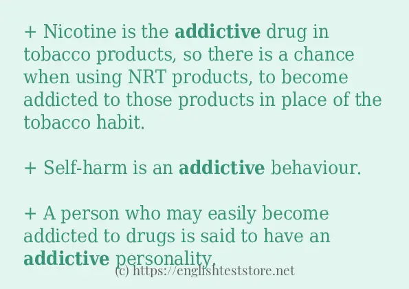 addictive - sentence examples