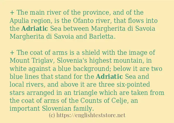 adriatic in-sentences