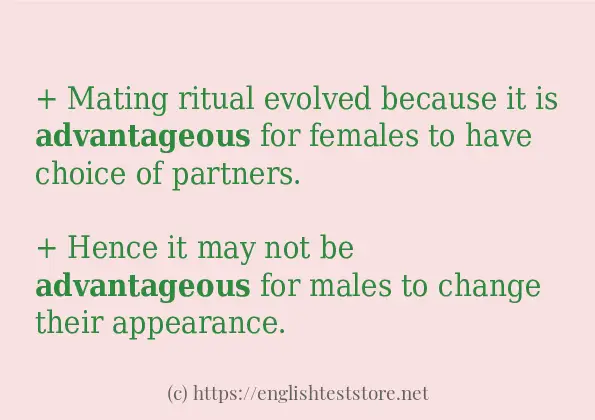 advantageous in-sentences