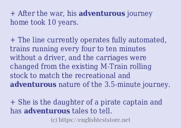 adventurous in sentences?