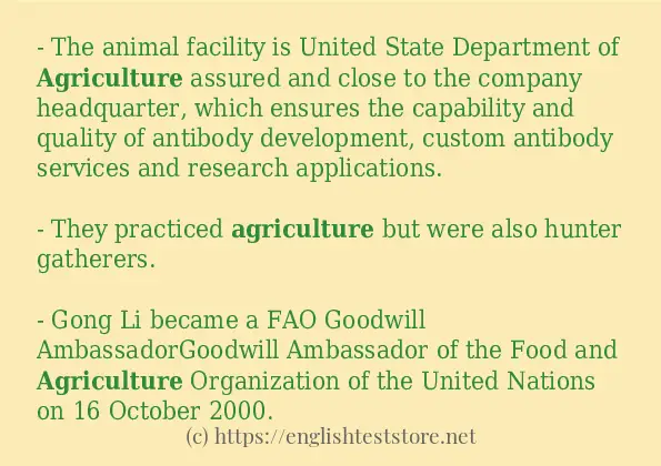 agriculture in-sentences