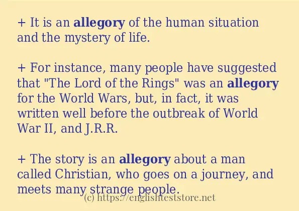 allegory - sentence examples