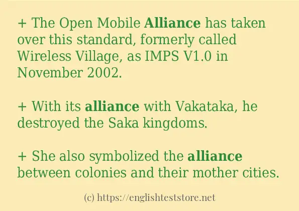 alliance - example sentences
