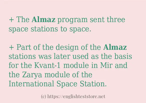 almaz some ways to use