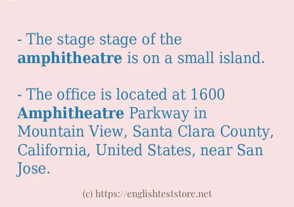 amphitheatre some example sentences