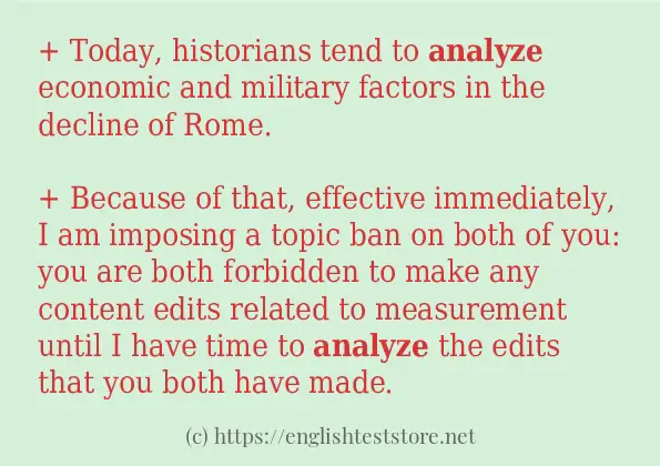 analyze use in-sentences