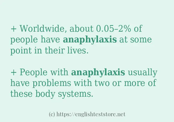 anaphylaxis - sentence examples