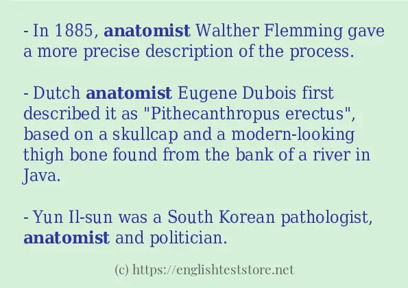 anatomist some example sentences