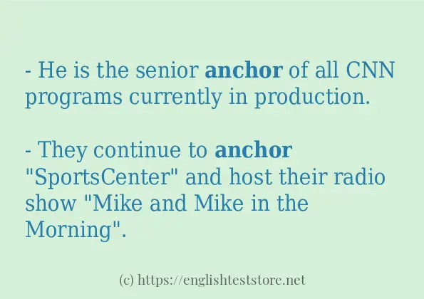 anchor some example sentences