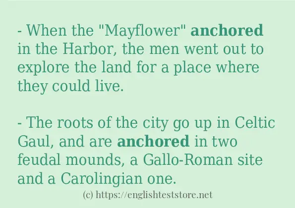 anchored in sentences?