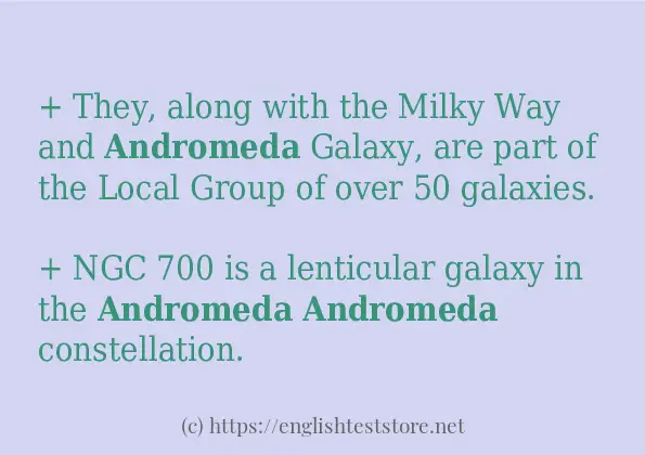 andromeda - sentence examples