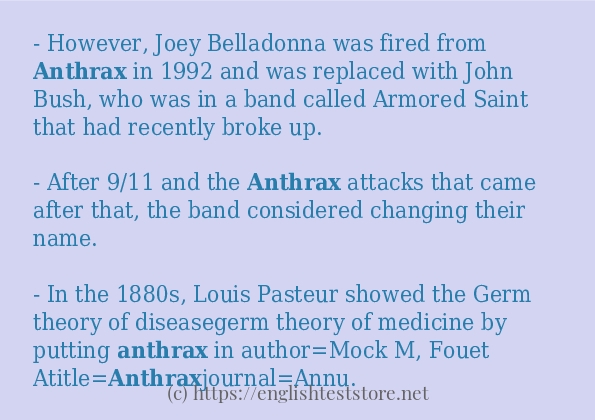anthrax use in sentences anthrax use in sentences