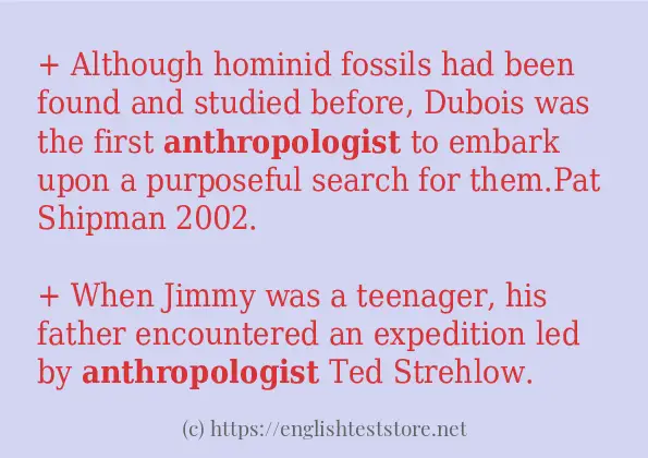 anthropologist - example sentences