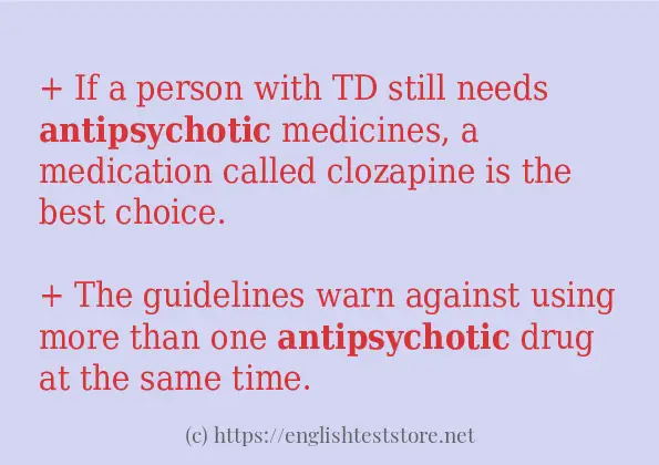 antipsychotic some example sentences