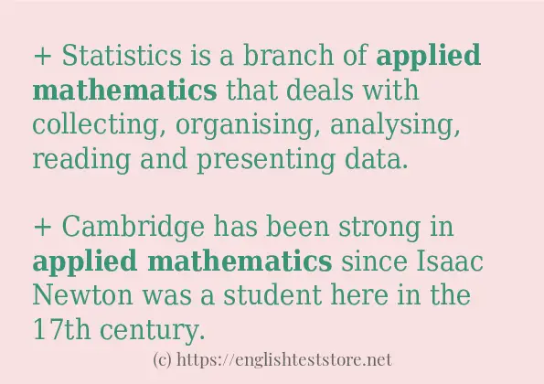 applied mathematics use in-sentences