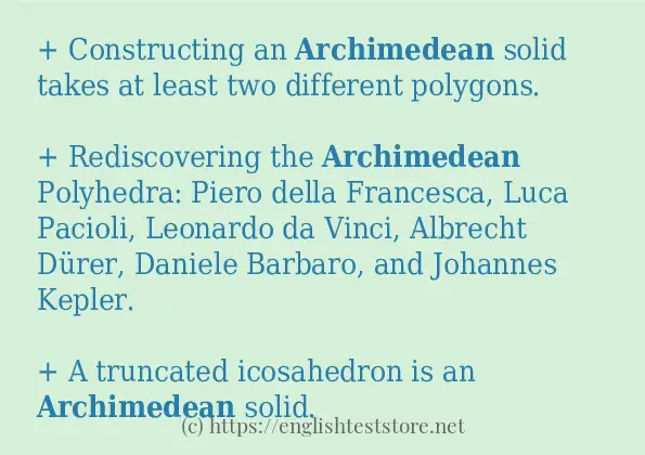 archimedean example in sentences