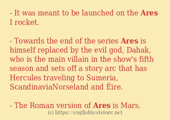 ares use in-sentences