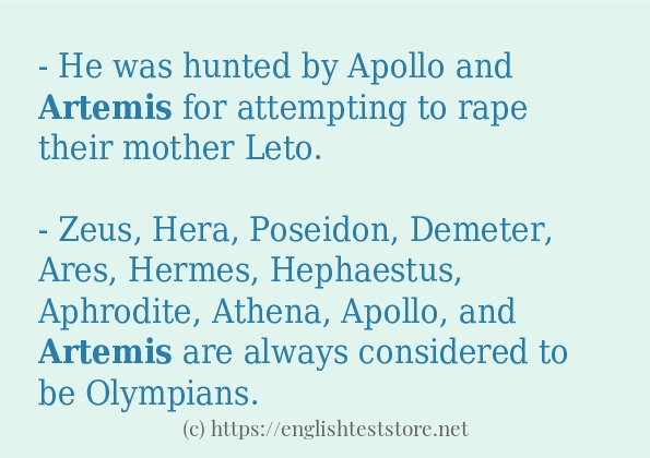 artemis use in sentences