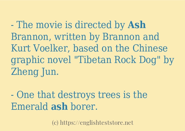 ash in-sentences
