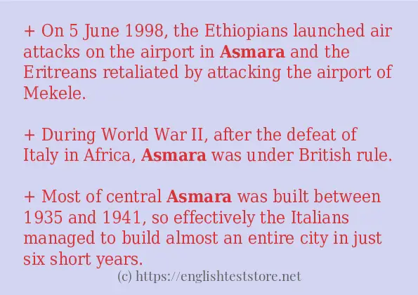 asmara use in-sentences