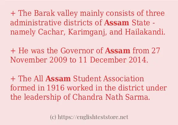 assam - example sentences
