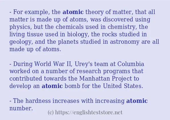 atomic - example sentences