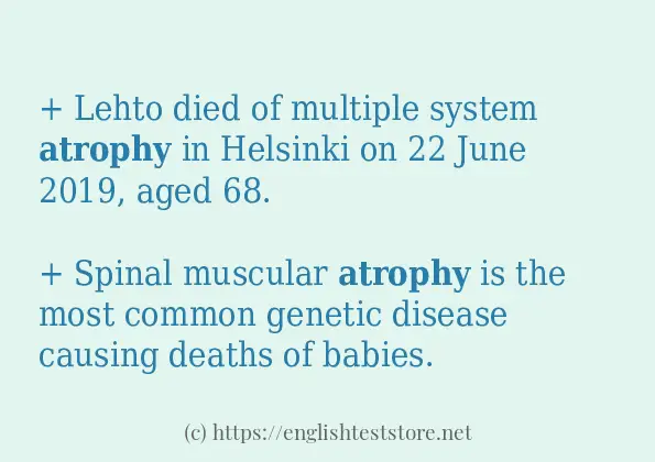 atrophy - sentence examples