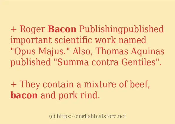 bacon - example sentences