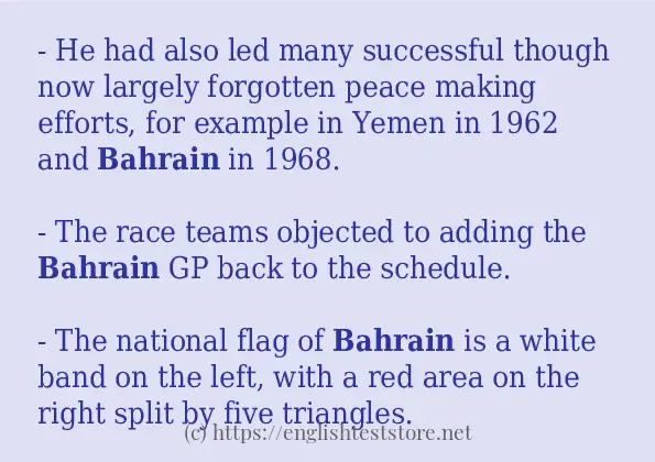 bahrain - sentence examples