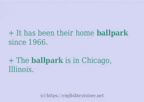 ballpark some ways to use