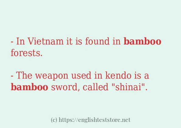 bamboo example in sentences