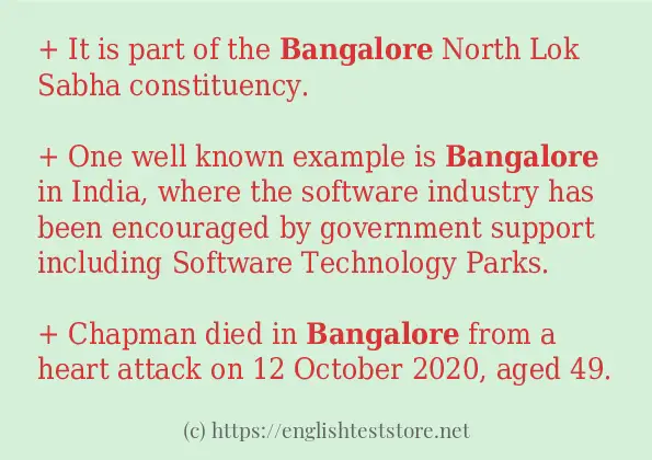 bangalore some ways to use