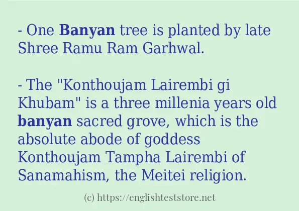 banyan use in-sentences