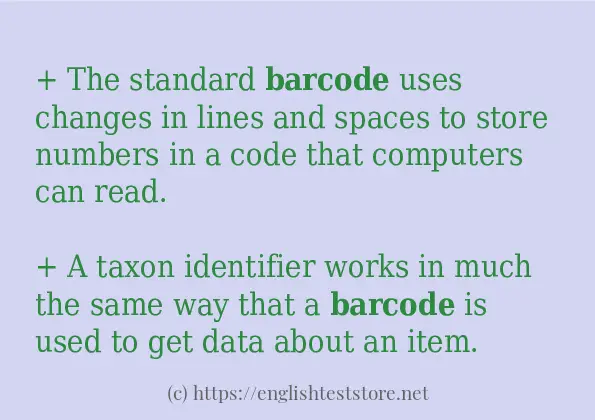 barcode use in-sentences