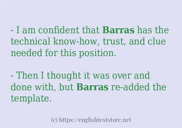 barras how to use?