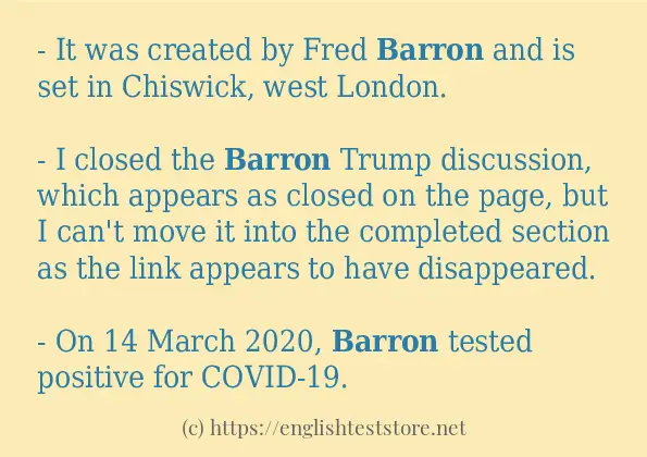 barron use in sentences