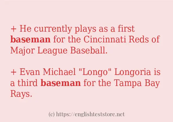 baseman how to use in sentences